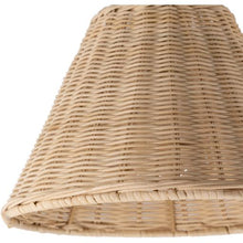 Load image into Gallery viewer, Rattan + Gold Sconce